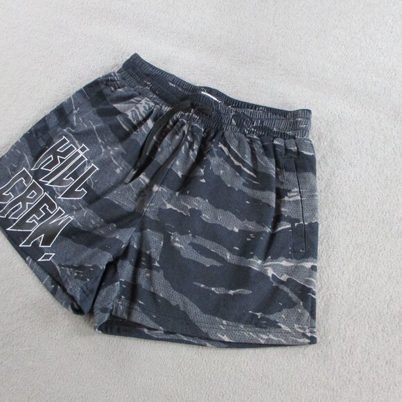 Kill Crew Shorts Mens Large Black Camo Muay Thai Mid Thigh 4" Inseam Training - Picture 2 of 8